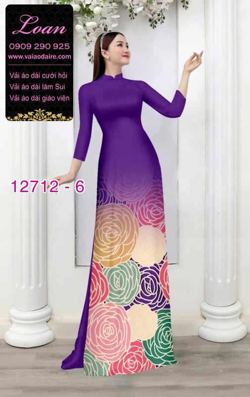 Vải áo dài hoa văn in 3D