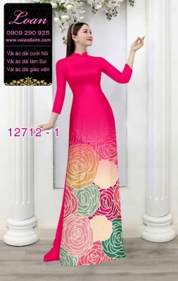 Vải áo dài hoa văn in 3D-DT 12712