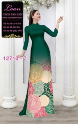 Vải áo dài hoa văn in 3D