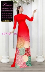 Vải áo dài hoa văn in 3D