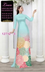 Vải áo dài hoa văn in 3D