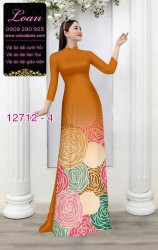 Vải áo dài hoa văn in 3D