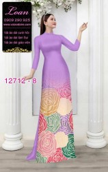 Vải áo dài hoa văn in 3D