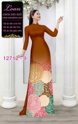 Vải áo dài hoa văn in 3D