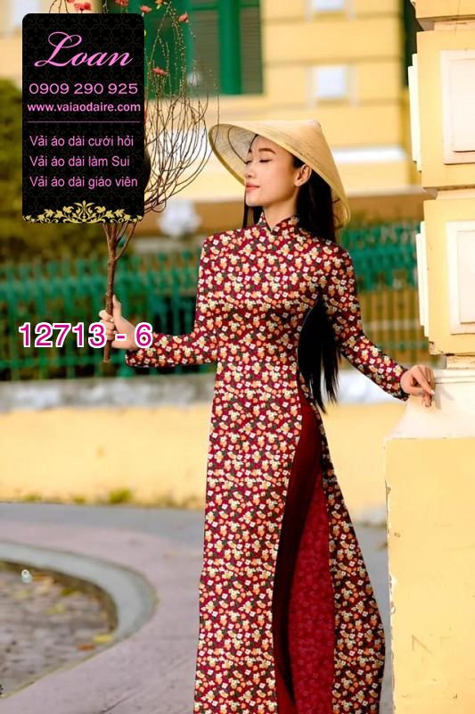 Vải áo dài hoa nhí in 3D