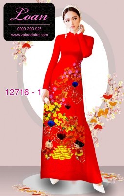 Vải áo dài tết-DT 12716