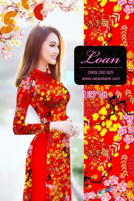 Vải áo dài tết-DT 12718