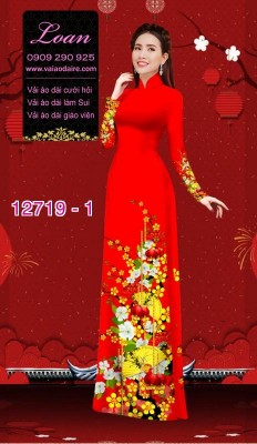Vải áo dài tết-DT 12719
