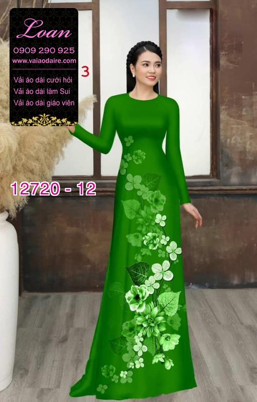 Vải áo dài hoa in 3D