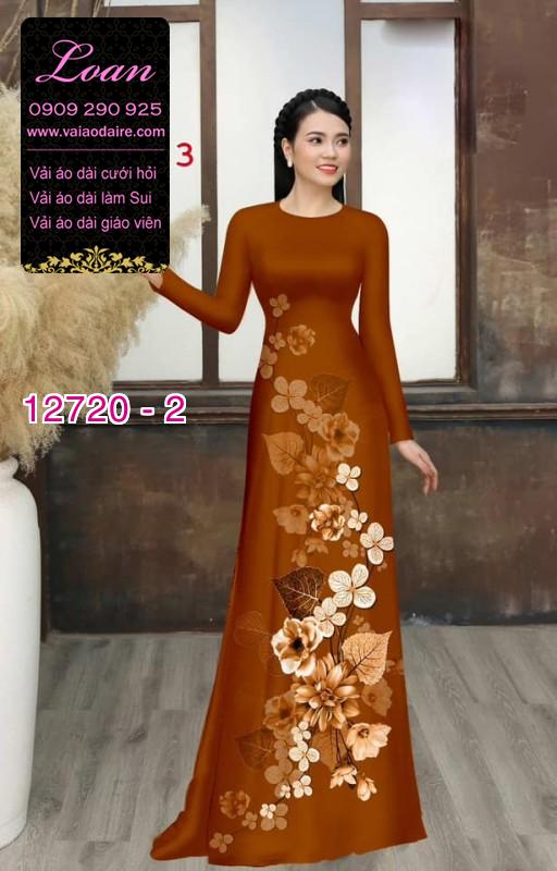 Vải áo dài hoa in 3D