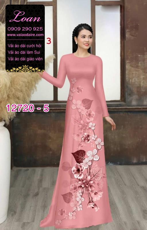 Vải áo dài hoa in 3D