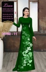 Vải áo dài hoa in 3D