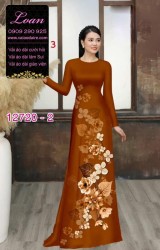 Vải áo dài hoa in 3D