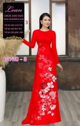 Vải áo dài hoa in 3D