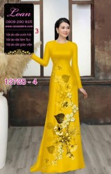 Vải áo dài hoa in 3D