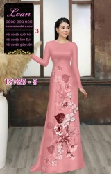 Vải áo dài hoa in 3D