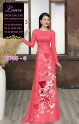 Vải áo dài hoa in 3D