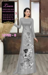 Vải áo dài hoa in 3D