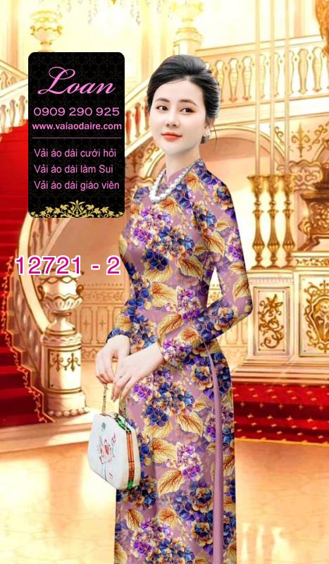 Vải áo dài hoa đều in 3D