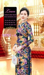 Vải áo dài hoa đều in 3D