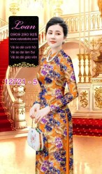 Vải áo dài hoa đều in 3D