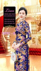 Vải áo dài hoa đều in 3D