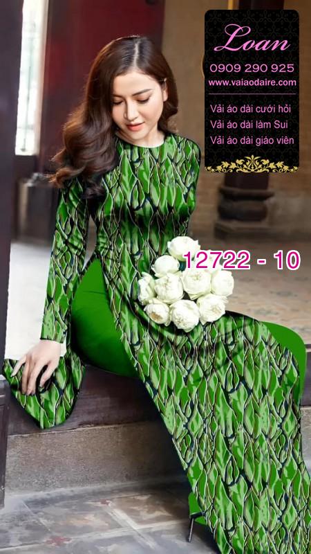 Vải áo dài hoa đều in 3D