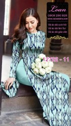 Vải áo dài hoa đều in 3D