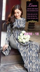 Vải áo dài hoa đều in 3D