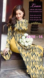 Vải áo dài hoa đều in 3D