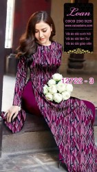 Vải áo dài hoa đều in 3D