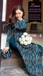 Vải áo dài hoa đều in 3D