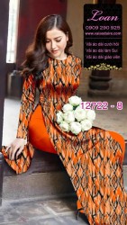 Vải áo dài hoa đều in 3D