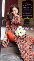 Vải áo dài hoa đều in 3D