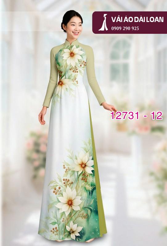 Vải áo dài hoa loang màu nhẹ nhàng