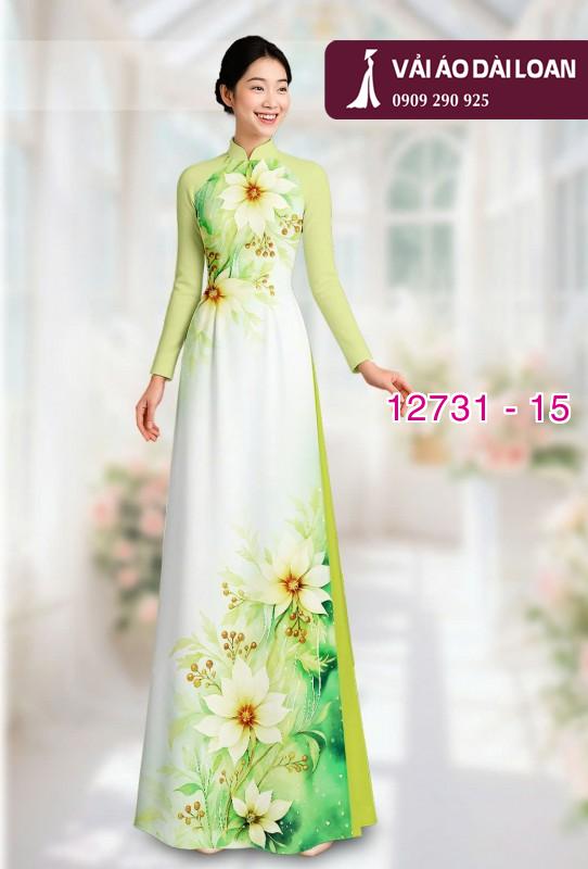 Vải áo dài hoa loang màu nhẹ nhàng