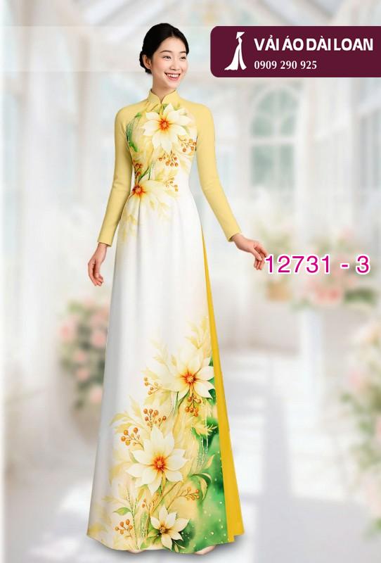 Vải áo dài hoa loang màu nhẹ nhàng