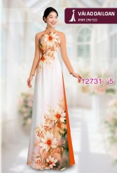 Vải áo dài hoa loang màu nhẹ nhàng