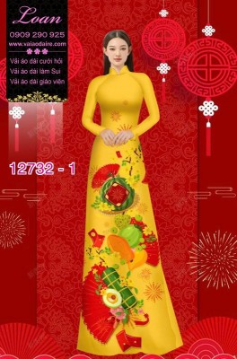 Vải áo dài tết đẹp-DT 12732