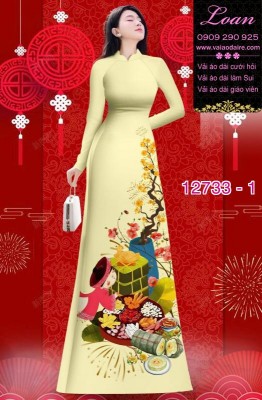 Vải áo dài tết đẹp-DT 12733