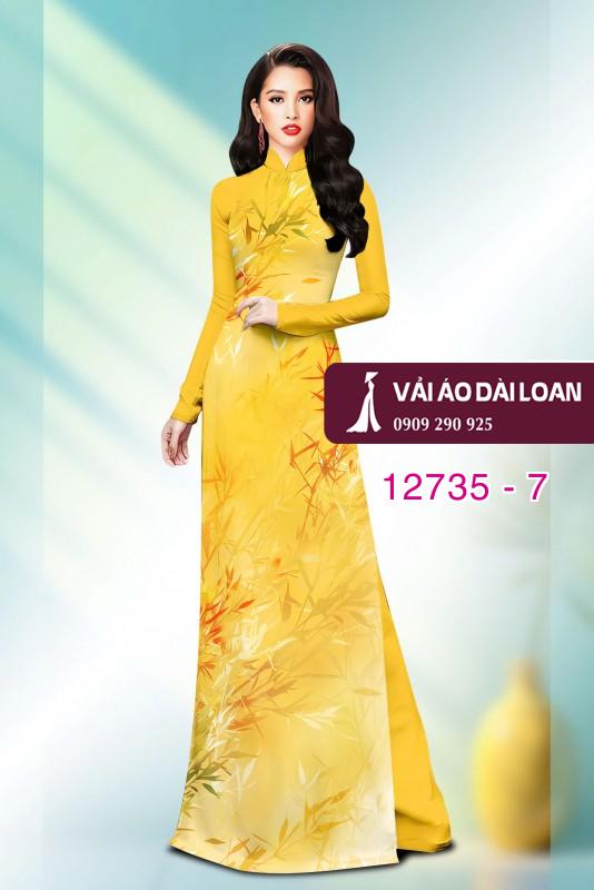 Vải áo dài họa tiết lá tre