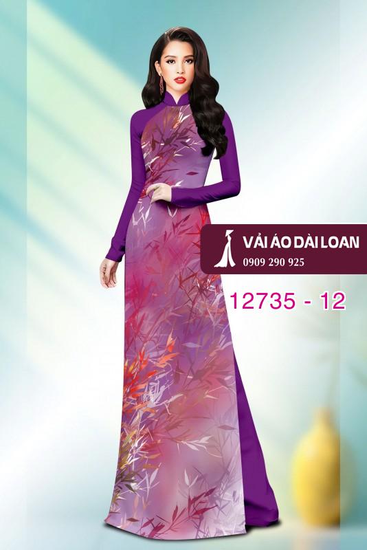 Vải áo dài họa tiết lá tre