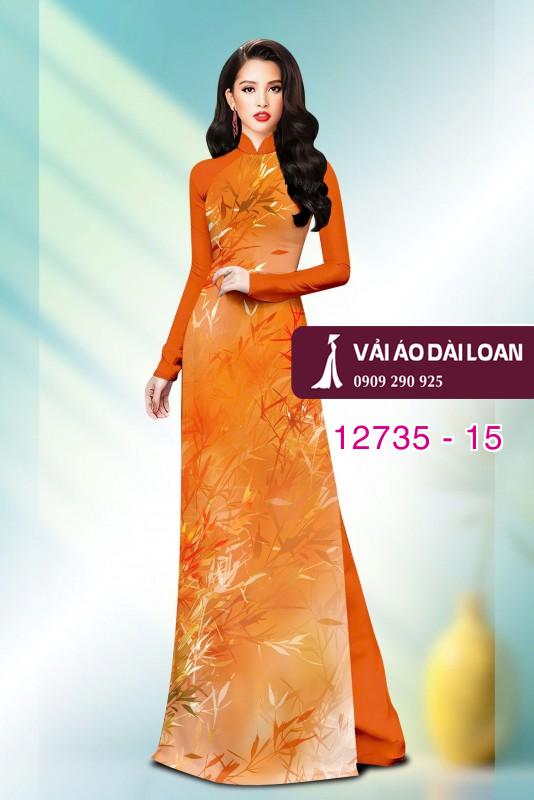 Vải áo dài họa tiết lá tre