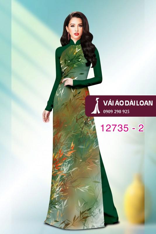 Vải áo dài họa tiết lá tre