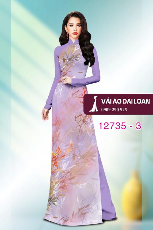 Vải áo dài họa tiết lá tre