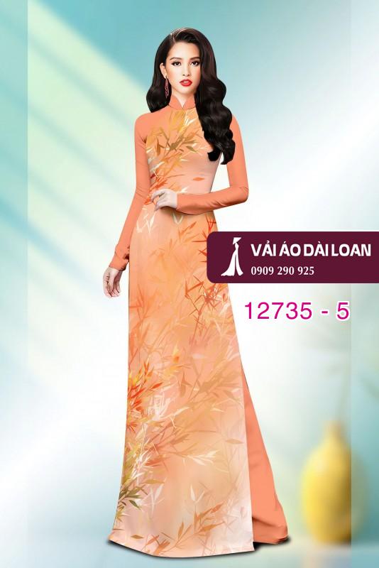 Vải áo dài họa tiết lá tre