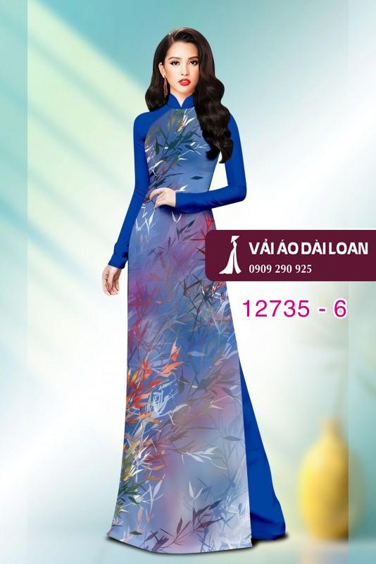 Vải áo dài họa tiết lá tre