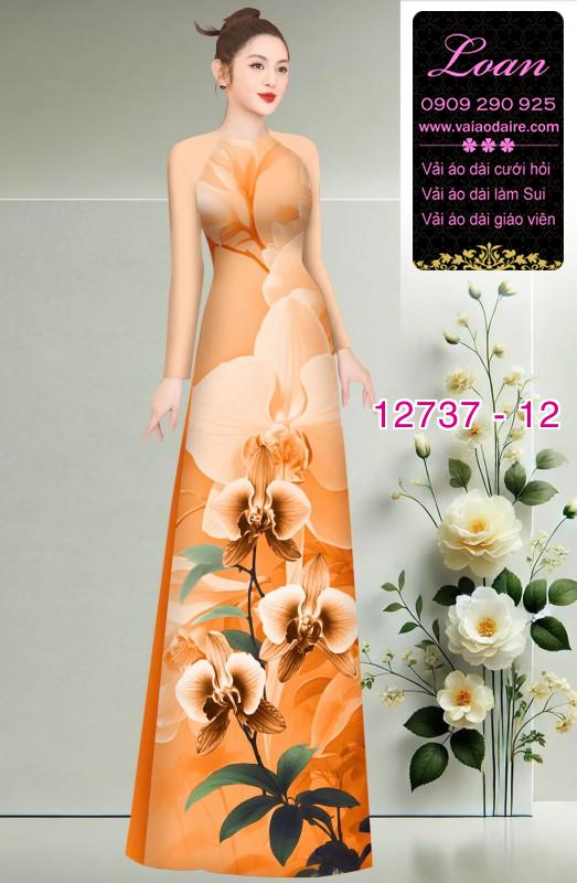 Vải áo dài hoa in 3D