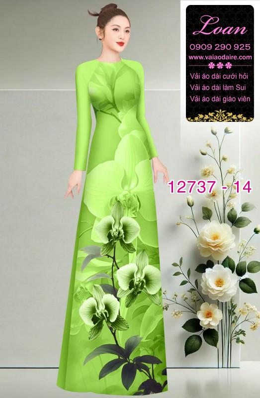 Vải áo dài hoa in 3D