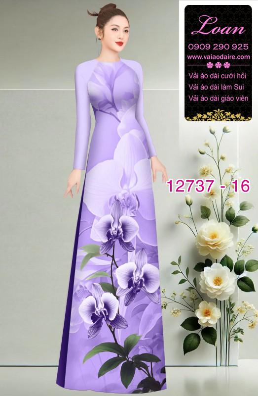 Vải áo dài hoa in 3D